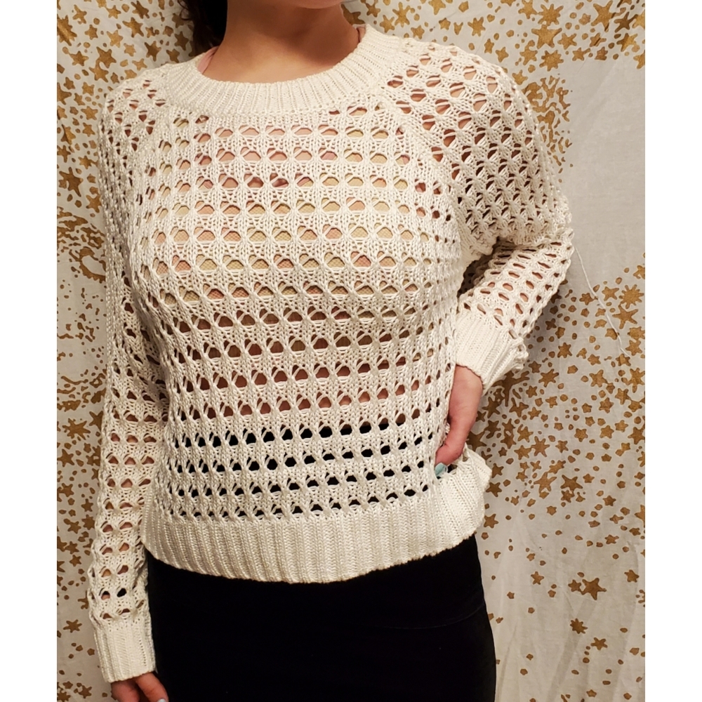 Forever 21 White Knitted Sweater